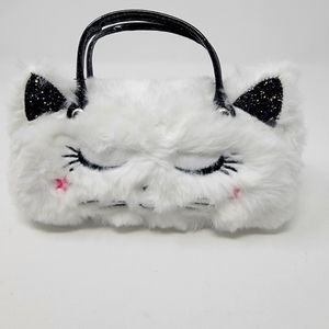 Fluffy White Kitten Cat Eyeglass Case